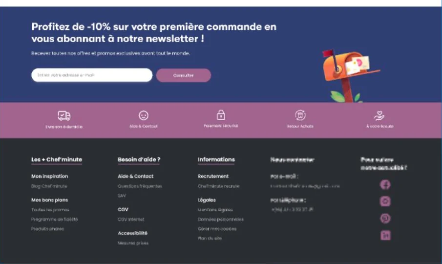 Chef’Minute — aperçu du site