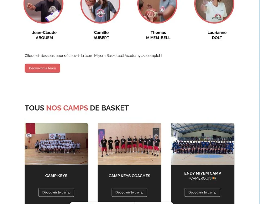 Miyem Academy — aperçu du site